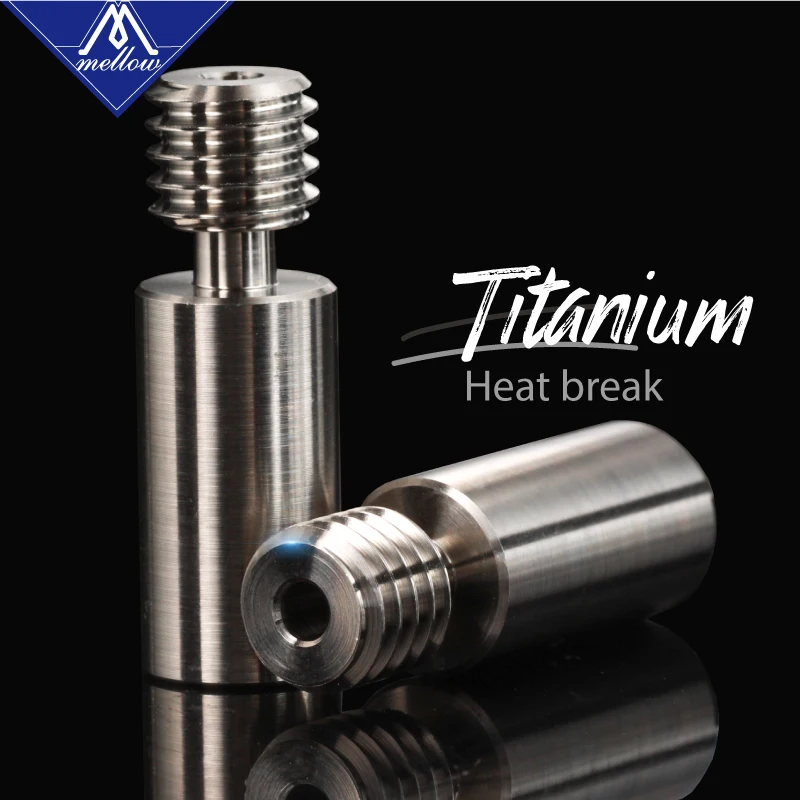 Экструдер Mellow Titanium TC4 полностью металлический Chimera терморазрыв V6 Dual Hotend J Head Throat 1 75