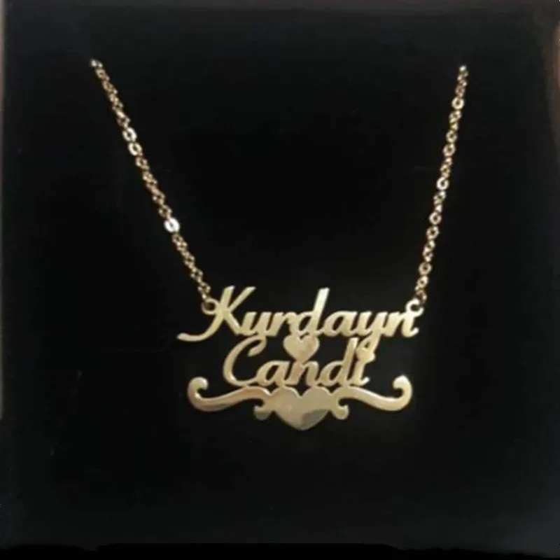 Custom Heart Sides Cursive Name Necklace Women Nameplate Personalized Stainless Steel Link Chain Necklaecs
Custom Heart Sides Cursive Name Necklace Women Nameplate Personalized Stainless Steel Link Chain Necklaecs