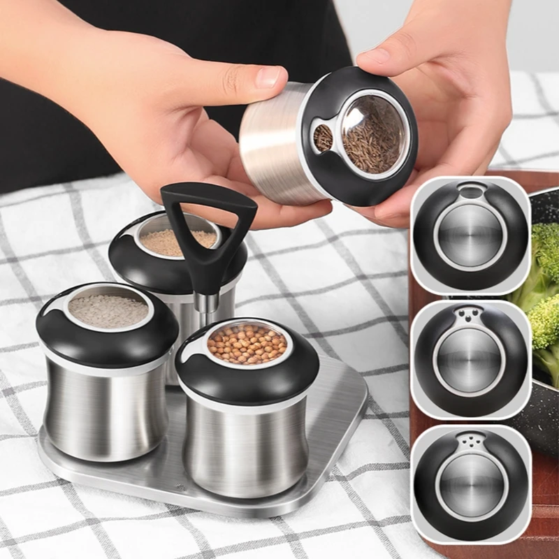 4 Pieces Magnetic Spice Jars Set Stainless Steel Salt Pepper Spray Shakers Storage Tins Seasoning Box Condiment Container
4 Pieces Magnetic Spice Jars Set Stainless Steel Salt Pepper Spray Shakers Storage Tins Seasoning Box Condiment Container