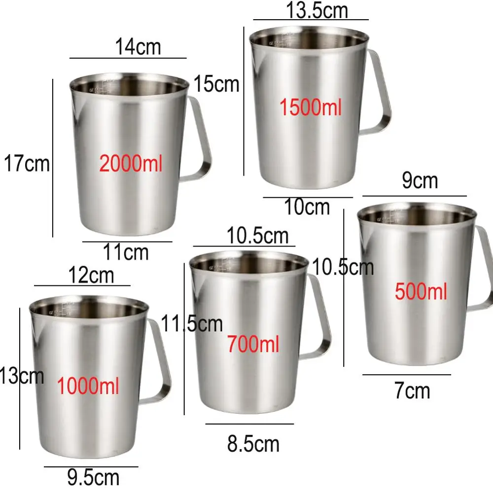 Thicken 304 Stainless Steel Measuring Cup With Scale Metal Milk Tea Measuring Cup/Spoon Kitchen Baking Cooking Tools
Thicken 304 Stainless Steel Measuring Cup With Scale Metal Milk Tea Measuring Cup/Spoon Kitchen Baking Cooking Tools