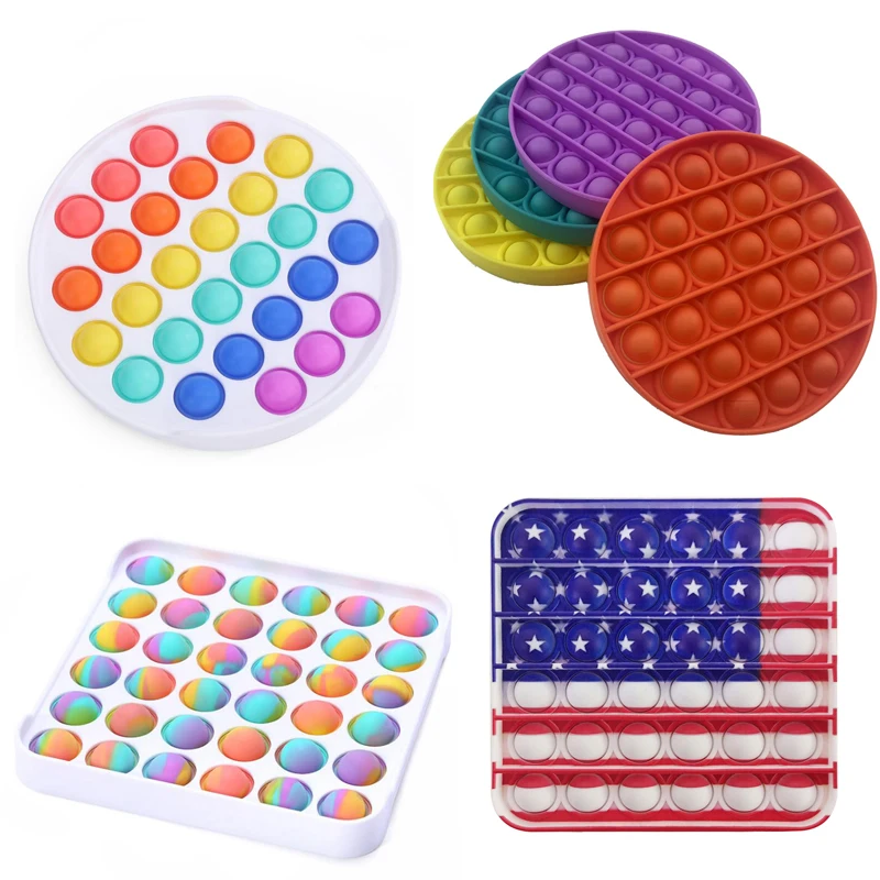 Rainbow Fidge Push Pops Bubble Sensory Squishy Stress Reliever Autism Needs Anti-stress Pop It Adult Children Toys
Rainbow Fidge Push Pops Bubble Sensory Squishy Stress Reliever Autism Needs Anti-stress Pop It Adult Children Toys