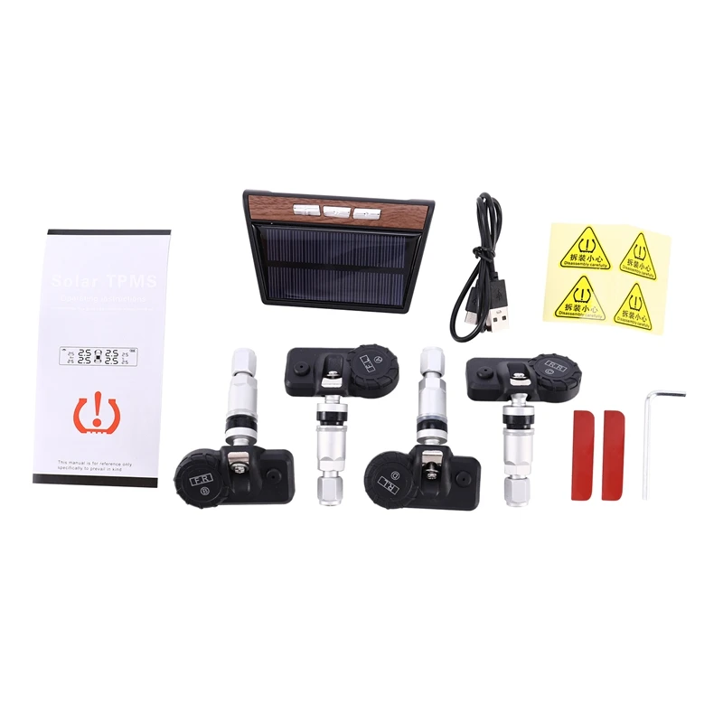 Wireless Solar TPMS LCD Car Tire Pressure Monitoring System with 4x Internal Sensors Automatic Alarm System
Wireless Solar TPMS LCD Car Tire Pressure Monitoring System with 4x Internal Sensors Automatic Alarm System