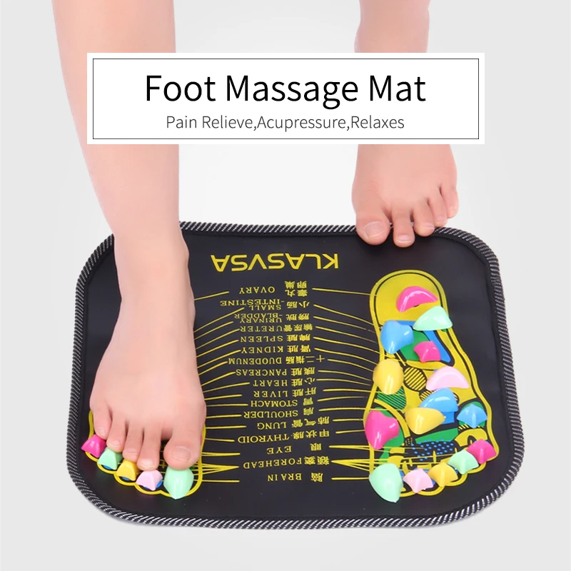 

Reflexology Walk Stone Foot Leg Pain Relieve Relief Walk Massager Mat Health Care Acupressure Mat Pad massageador