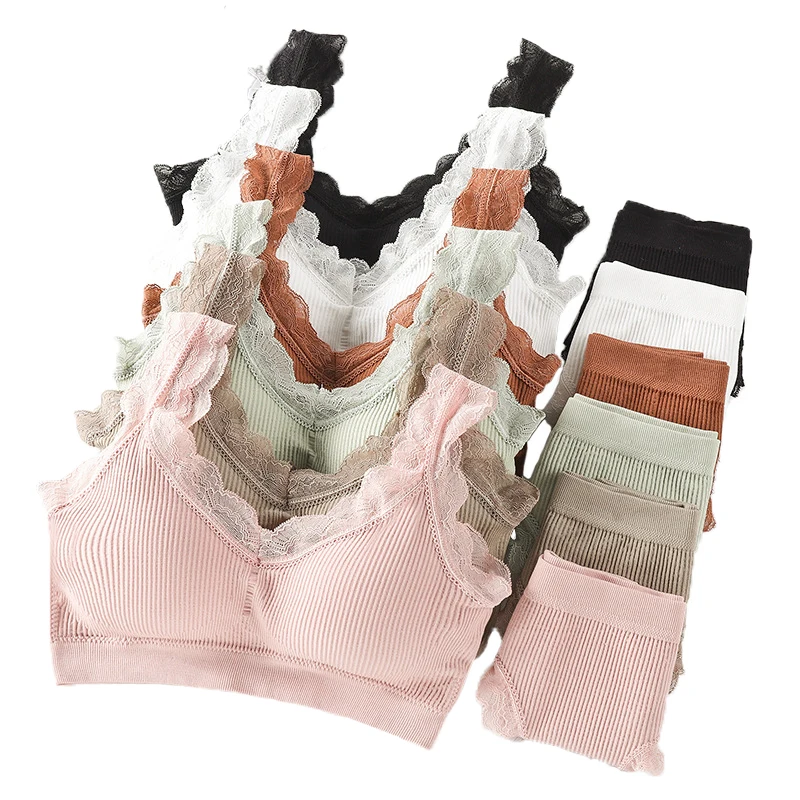 Sexy Lace Lingerie Set Padded Bra Set Without Steel Ring Solid Women's Underwear Brassiere Comfortable Fitness Crop Top
Sexy Lace Lingerie Set Padded Bra Set Without Steel Ring Solid Women's Underwear Brassiere Comfortable Fitness Crop Top