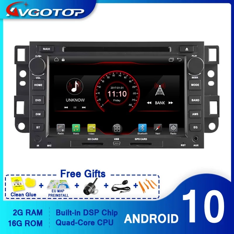 AVGOTOP Android 10 Wince автомобильный радиоприемник DVD GPS Мультимедиа для CHEVROLET EPICA CAPTIVA 2G 16G