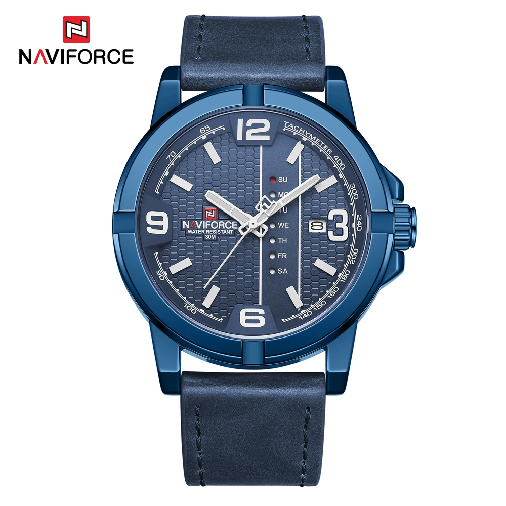 NAVIFORCE Mens Watches Fashion Casual Quartz Wristwatch Men Military Leather Waterproof Date Display Clock Man Relogio Masculino
NAVIFORCE Mens Watches Fashion Casual Quartz Wristwatch Men Military Leather Waterproof Date Display Clock Man Relogio Masculino