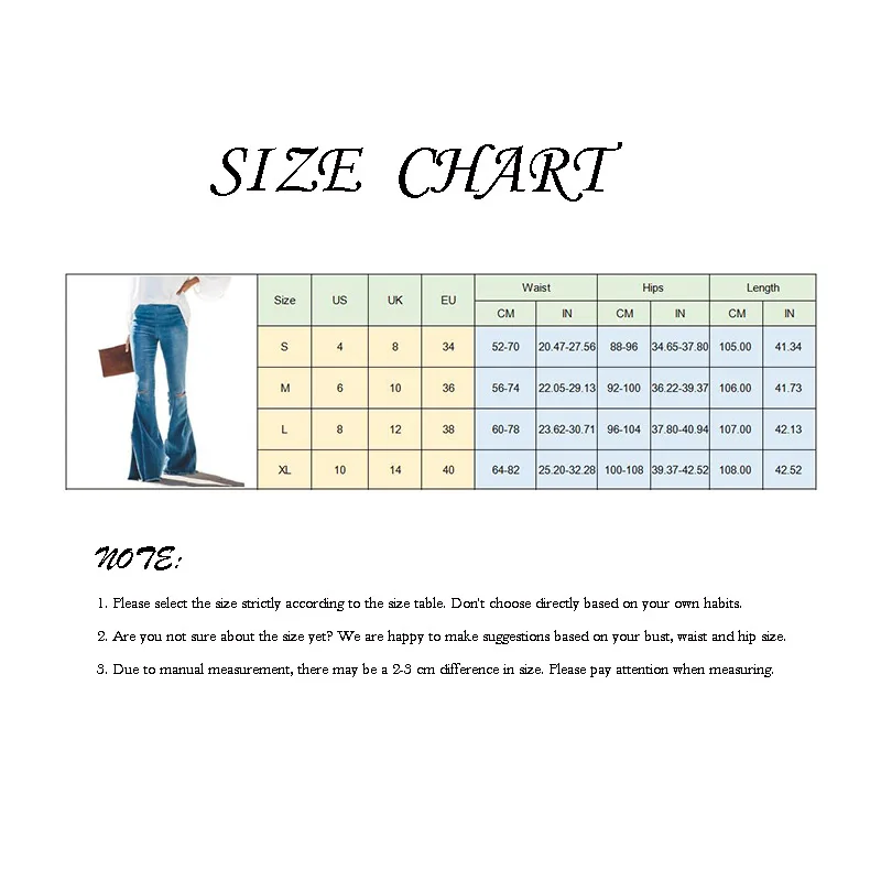 Bell Bottom Women Jeans Ripped High Waist Elastic Waist Vintage Fashion High Streetwear Lotus Flared Denim Pants Office Trousers
Bell Bottom Women Jeans Ripped High Waist Elastic Waist Vintage Fashion High Streetwear Lotus Flared Denim Pants Office Trousers