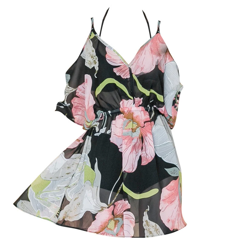 3 Pcs Floral Print Swimsuit With Bra Underwear and Beach Dress Wear Set Bikini Cover Bathing Sling Strapless Sexy New Fashion 
3 Pcs Floral Print Swimsuit With Bra Underwear and Beach Dress Wear Set Bikini Cover Bathing Sling Strapless Sexy New Fashion