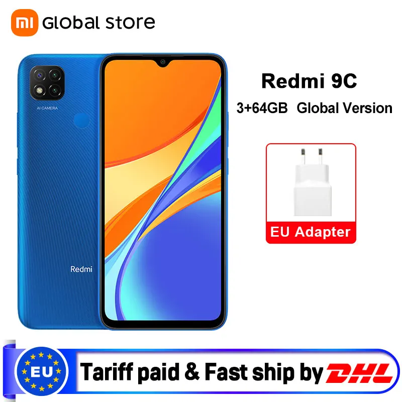 Глобальная версия Xiaomi Redmi 9C мобильный телефон 3 Гб RAM 64 ROM MediaTek Helio G35 6 53 &quot5000 мАч 13MP