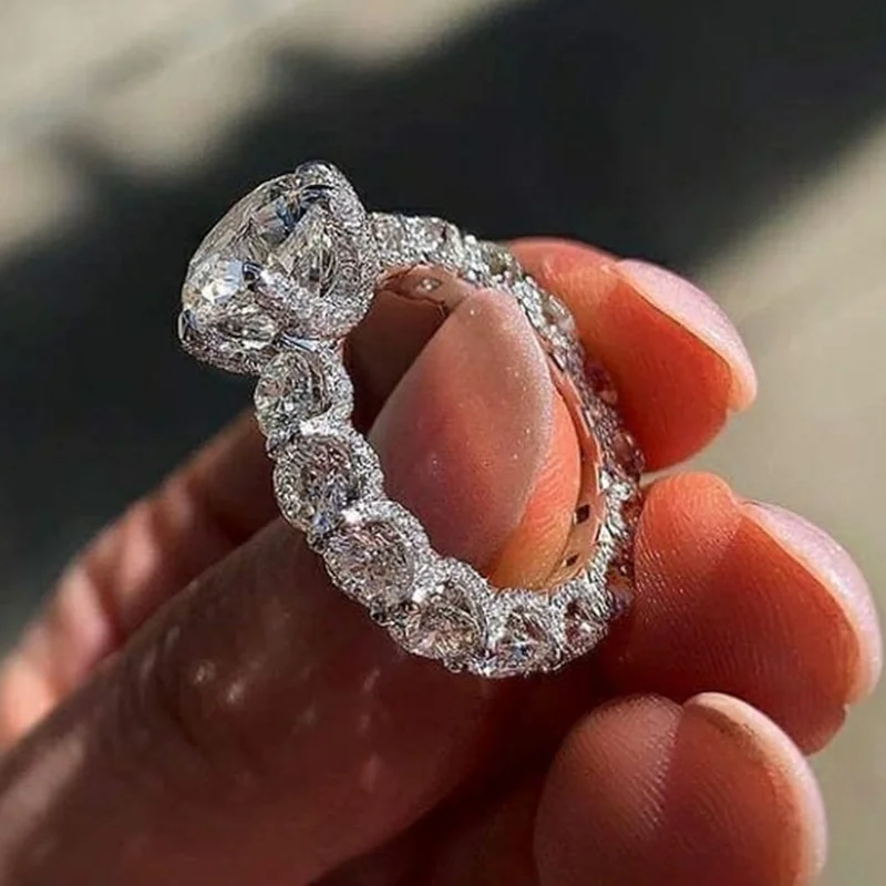 Silver Engagement Ring for Women Trendy Moissanite Cubic Zirconia Bridal Wedding Party Anniversary Gift Fine JewelryAnillos Muje
Silver Engagement Ring for Women Trendy Moissanite Cubic Zirconia Bridal Wedding Party Anniversary Gift Fine JewelryAnillos Muje