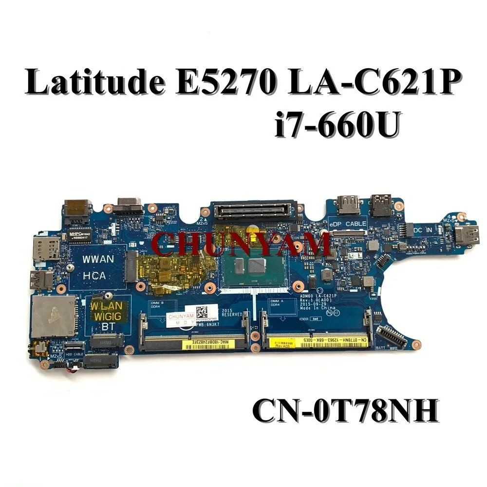 Новинка ADM60 LA-C621P для dell Latitude 5270 E5270 Серия ноутбуков ноутбуки материнская плата