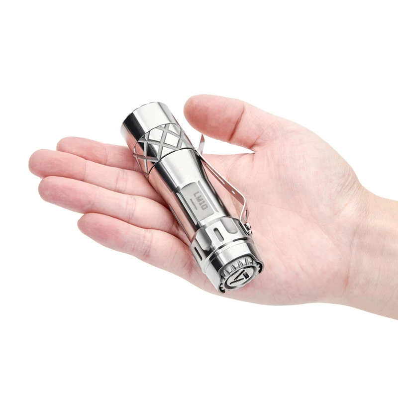 Титановый фонарик Lumintop LM10 плоская батарея 18650 поддержка 2800 люменов