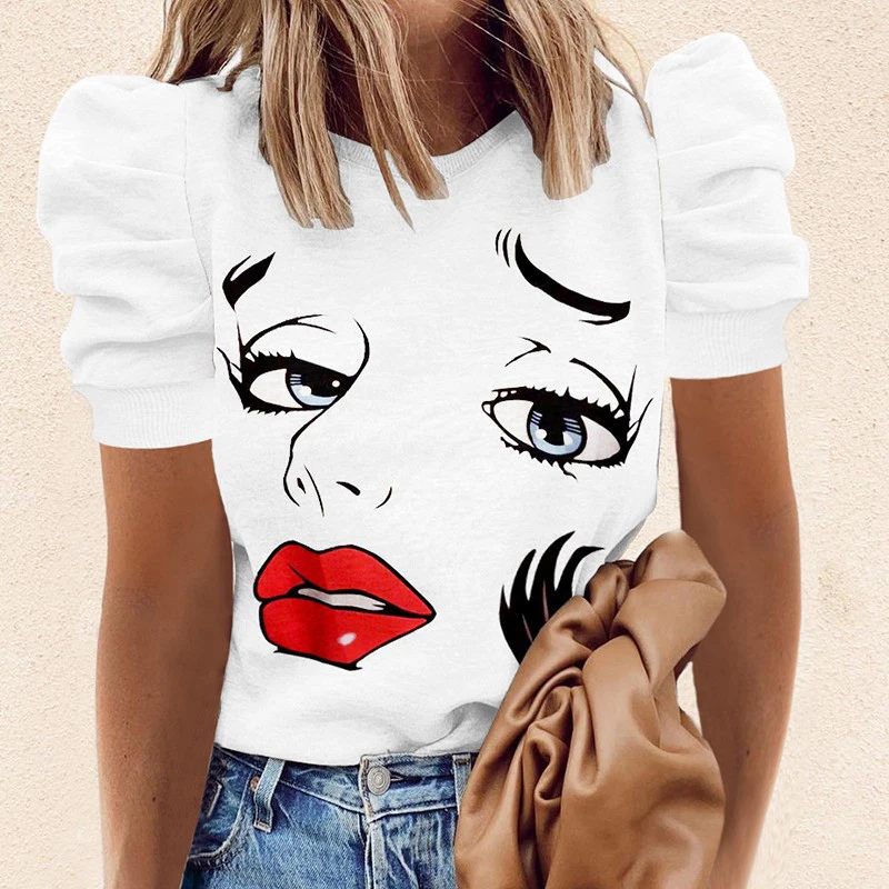 Puff Sleeve Blouse Women Summer Print Women Blouse Shirt Casual Short Sleeve Feminine Fashion Woman Blouses 2021 Top Female New
Puff Sleeve Blouse Women Summer Print Women Blouse Shirt Casual Short Sleeve Feminine Fashion Woman Blouses 2021 Top Female New