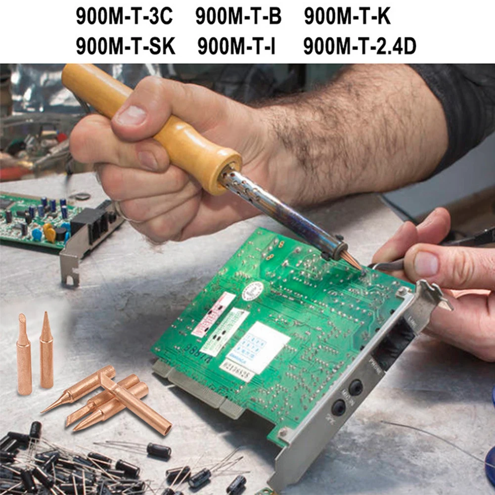 5Pcs I+B+K+2.4D+3C Soldering Iron Pure Copper 900M Soldering Iron Head Set Inside Hot Bare Copper Electric Soldering Iron Tip
5Pcs I+B+K+2.4D+3C Soldering Iron Pure Copper 900M Soldering Iron Head Set Inside Hot Bare Copper Electric Soldering Iron Tip