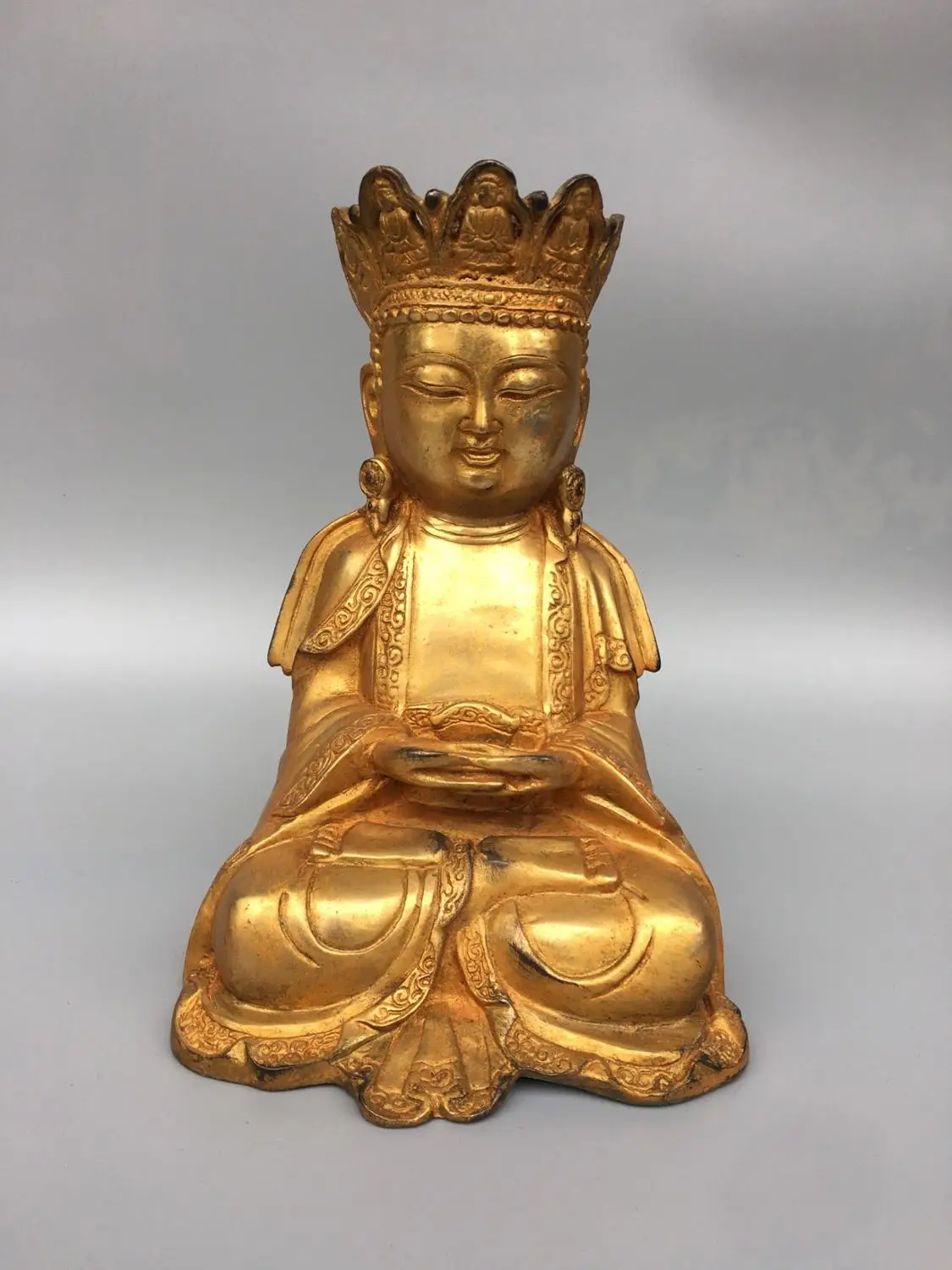 Домашний декор 9 "Тибетский буддистский храм Старый Бронзовый свинка ТАРА статуя Бодхисаттвы Гуаньинь Бесплатная Авалокитешвара Амитабха ... 
Домашний декор 9 "Тибетский буддистский храм Старый Бронзовый свинка ТАРА статуя Бодхисаттвы Гуаньинь Бесплатная Авалокитешвара Амитабха ...