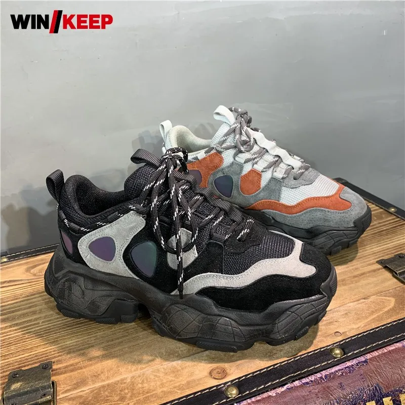 New Women Thick Platform Running Shoes Colors Mixed Lace Up Outdoor Joggers Sneakers Vintage Patchwork Mesh Sport Trainers Shoes
New Women Thick Platform Running Shoes Colors Mixed Lace Up Outdoor Joggers Sneakers Vintage Patchwork Mesh Sport Trainers Shoes
