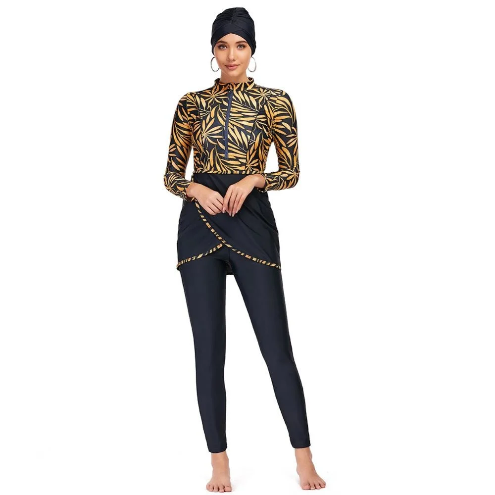Muslim Swimwear Women Modest Patchwork Hijab Long Sleeves Sport Swimsuit 3pcs Islamic Burkinis Wear Bathing Suit 4xl
Muslim Swimwear Women Modest Patchwork Hijab Long Sleeves Sport Swimsuit 3pcs Islamic Burkinis Wear Bathing Suit 4xl