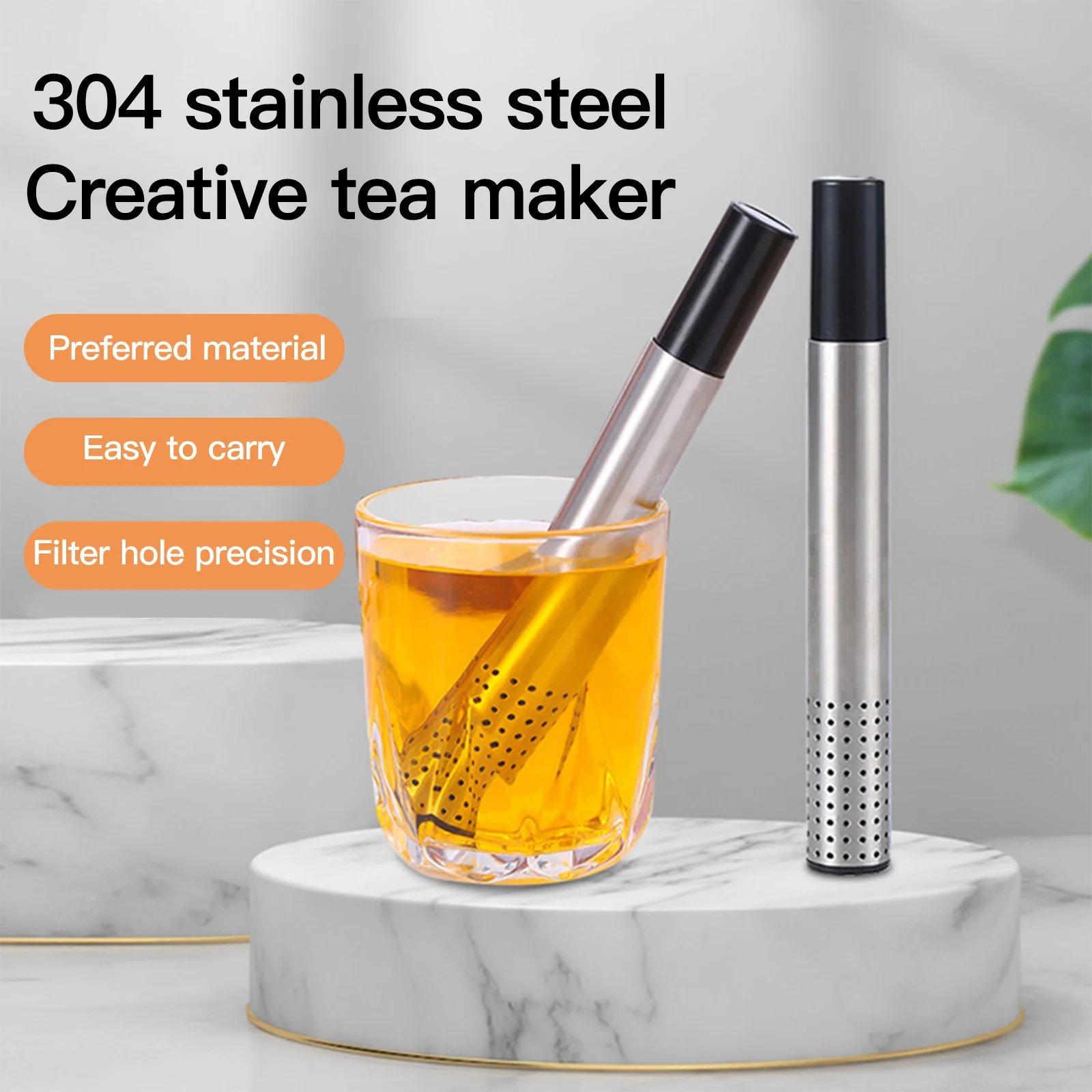 Creative Tea Maker Extra Fine Mesh Movable Home Decor Stainless Steel Kitchen Accessories
Creative Tea Maker Extra Fine Mesh Movable Home Decor Stainless Steel Kitchen Accessories