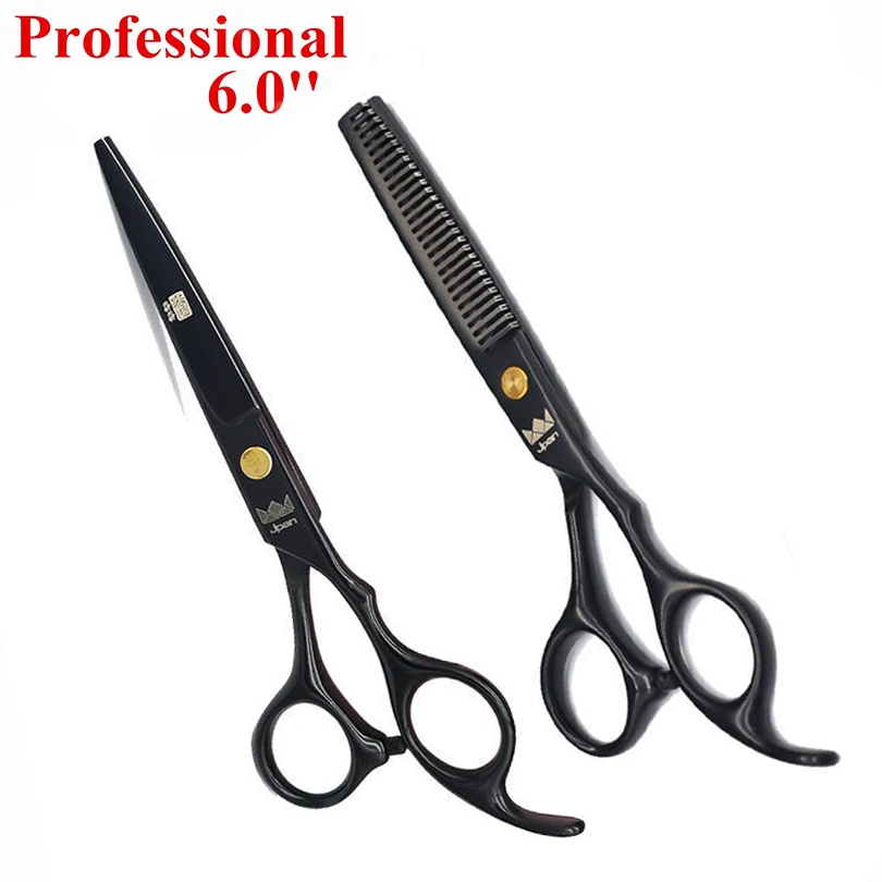 Black or Silver Professional 6 inch Hair Scissors Thinning Barber Cutting Hair Shears Scissor Tools Hairdressing Scissors 
Black or Silver Professional 6 inch Hair Scissors Thinning Barber Cutting Hair Shears Scissor Tools Hairdressing Scissors