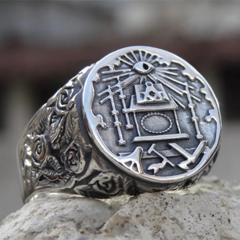 EYHIMD Mens 316L Stainless Steel Freemason Ring Masonic Symbol Rings for Men Male Freemasonry Knights Templar Jewelry Gifts
EYHIMD Mens 316L Stainless Steel Freemason Ring Masonic Symbol Rings for Men Male Freemasonry Knights Templar Jewelry Gifts