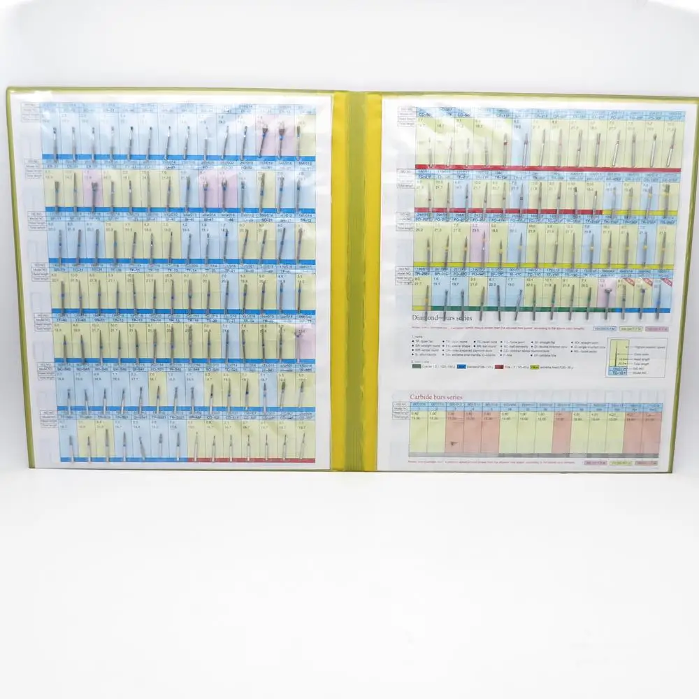 One diamond bur book 154 шт. в каталоге стоматологический материал стоматологическая