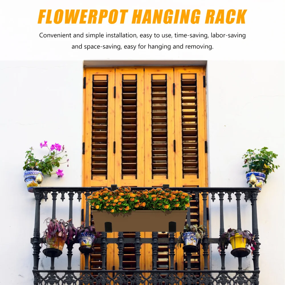 1pc Black Hanging Flower Box Bracket Plant Flower Holder for Balcony Garden 
1pc Black Hanging Flower Box Bracket Plant Flower Holder for Balcony Garden