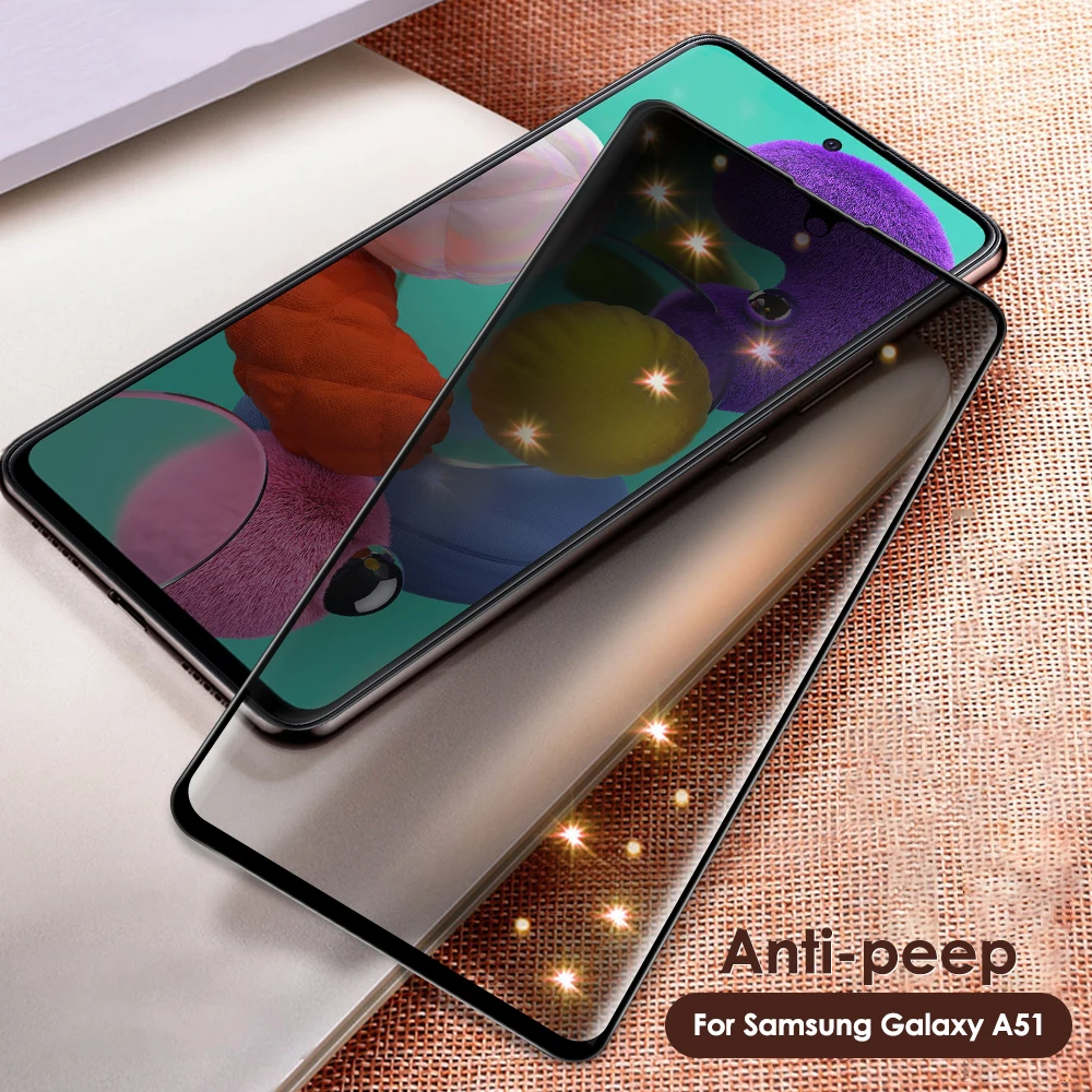Полноэкранное Защитное стекло для Samsung Galaxy A51 SM-A515F A71 A715F антишпионское защитное
