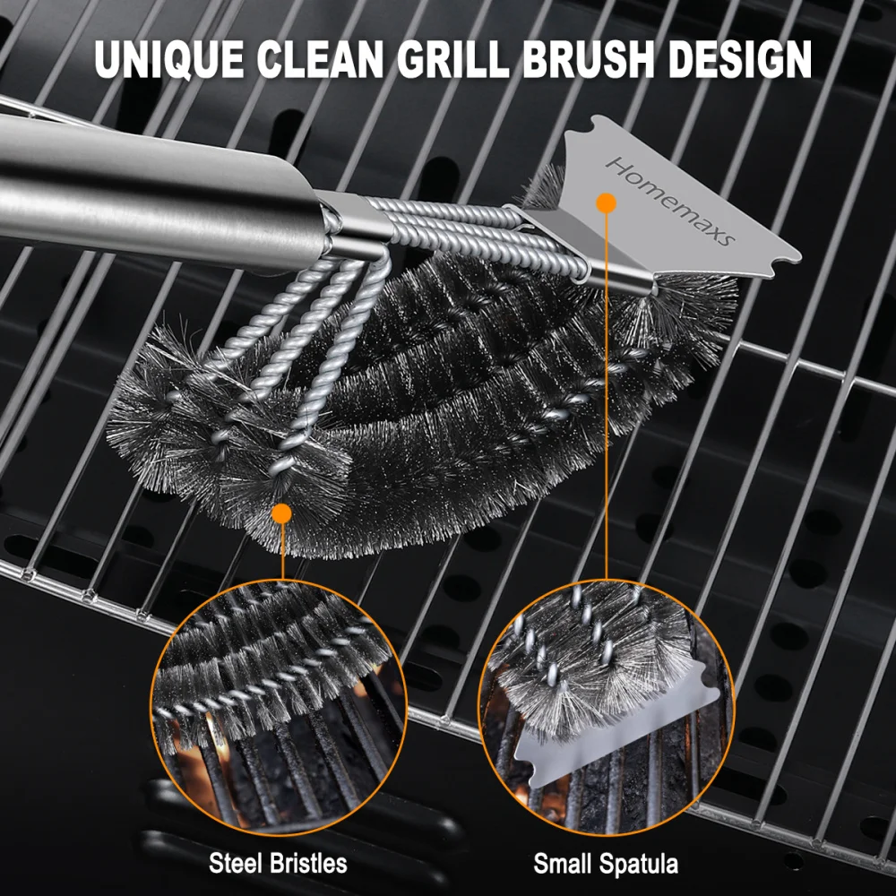 HOMEMAXS 14pcs Stainless Steel BBQ Tools Full Pack Grilling Accessories Outdoor Barbecue Grill Utensils
HOMEMAXS 14pcs Stainless Steel BBQ Tools Full Pack Grilling Accessories Outdoor Barbecue Grill Utensils