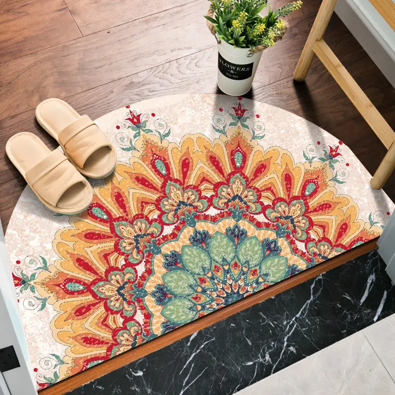 Semicircular Floor Mats Entrance Doormat Anti Slip Floor Mat Boho Carpet Rug Home NEW Print Mat for Bedroom/Bathroom Decor
Semicircular Floor Mats Entrance Doormat Anti Slip Floor Mat Boho Carpet Rug Home NEW Print Mat for Bedroom/Bathroom Decor