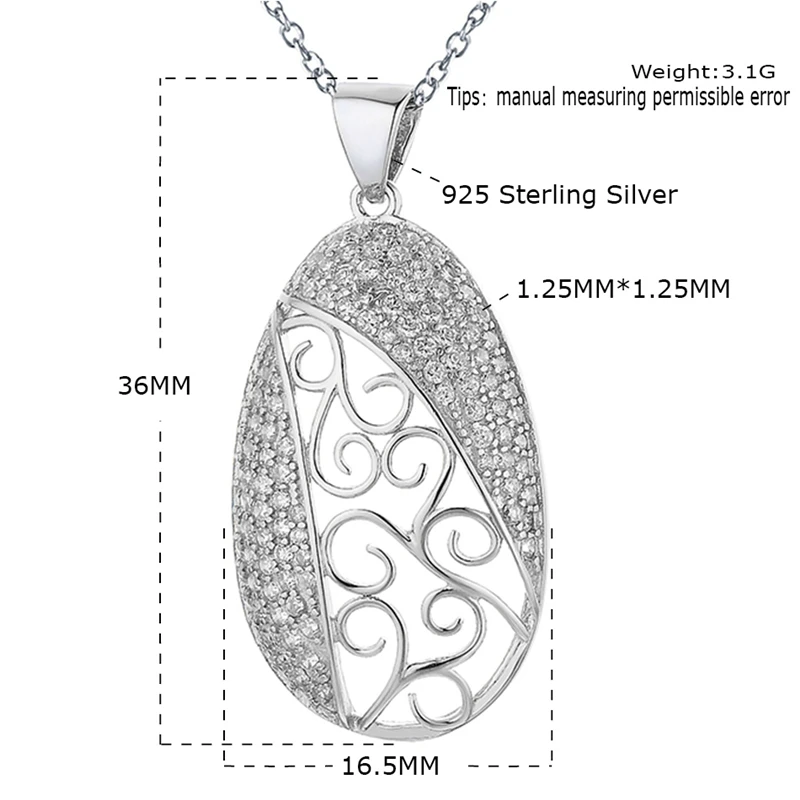 925 Sterling Silver Necklaces For Women Luxury Hallow Crystal CZ Delicate Pendant Necklace Wedding Party Fine Jewelry
925 Sterling Silver Necklaces For Women Luxury Hallow Crystal CZ Delicate Pendant Necklace Wedding Party Fine Jewelry