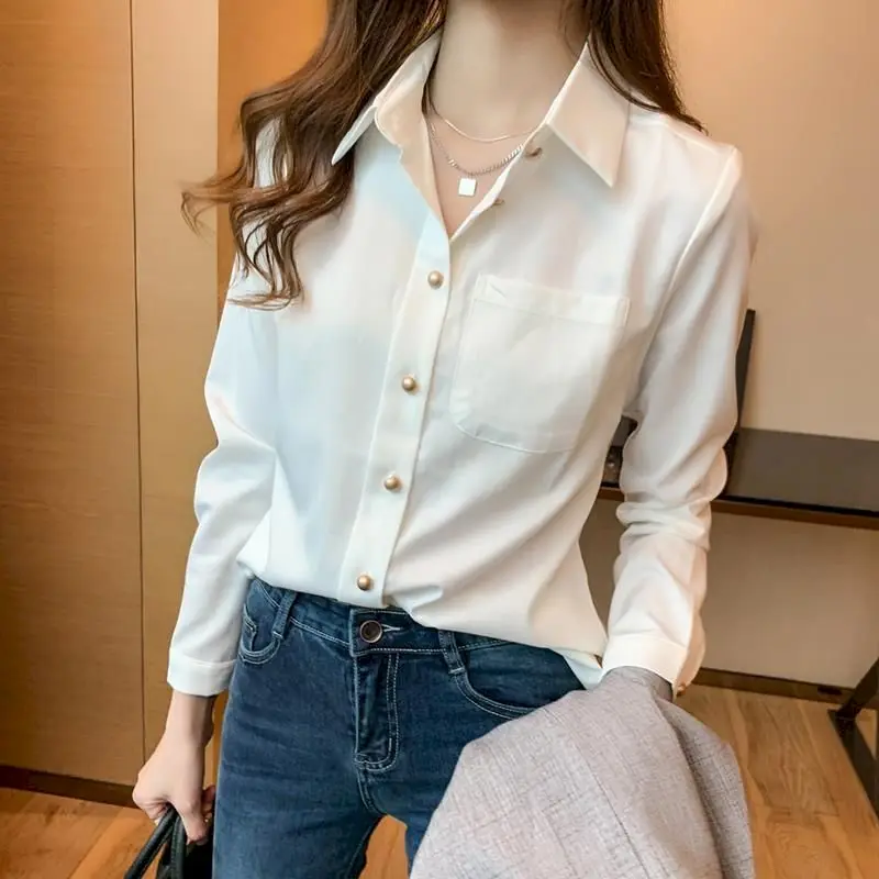 Ricaqico White Shirts Women Design Sense Niche Autumn 2021 New Light Mature Womens Blouse Long-sleeved Fashion Chiffon Shirt Top
Ricaqico White Shirts Women Design Sense Niche Autumn 2021 New Light Mature Womens Blouse Long-sleeved Fashion Chiffon Shirt Top