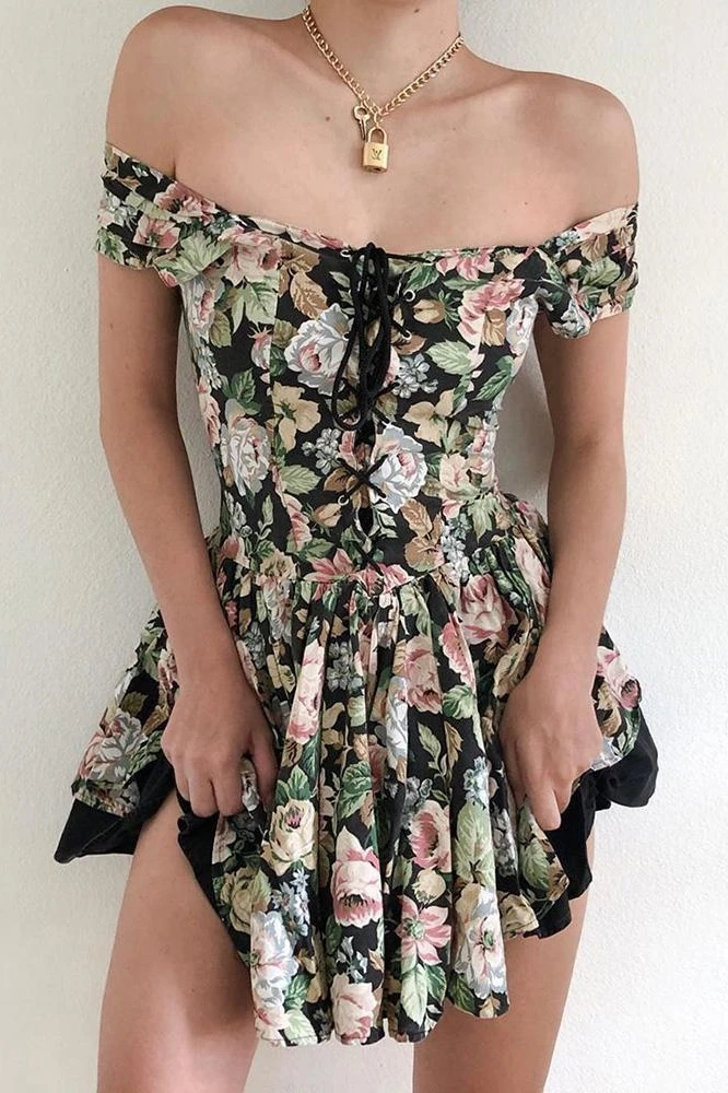 JCHB 2021 Summer women's new clothes Eyelet lace up off shoulder floral print dresshigh quality
JCHB 2021 Summer women's new clothes Eyelet lace up off shoulder floral print dresshigh quality