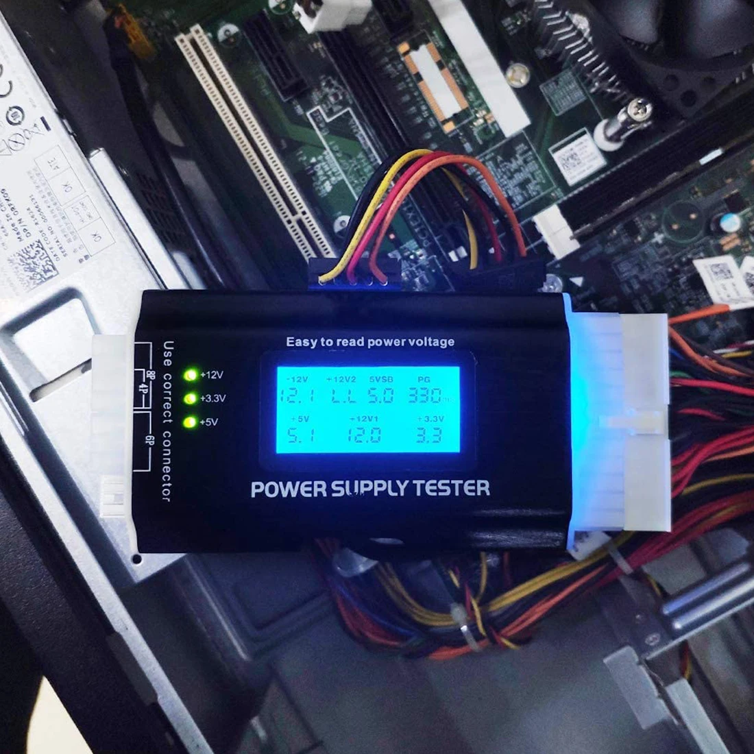 PC Computer ATX Power Supply DC Digital Electric Voltmeter 12v Volt Meter Voltage Tester Detector Tool | Инструменты