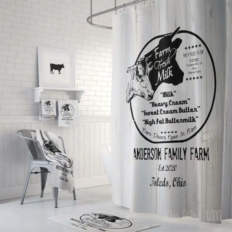 Fresh Milk Shower Curtain Farmhouse Dairy Farm Advertising Personalized Bathroom Decor
Fresh Milk Shower Curtain Farmhouse Dairy Farm Advertising Personalized Bathroom Decor