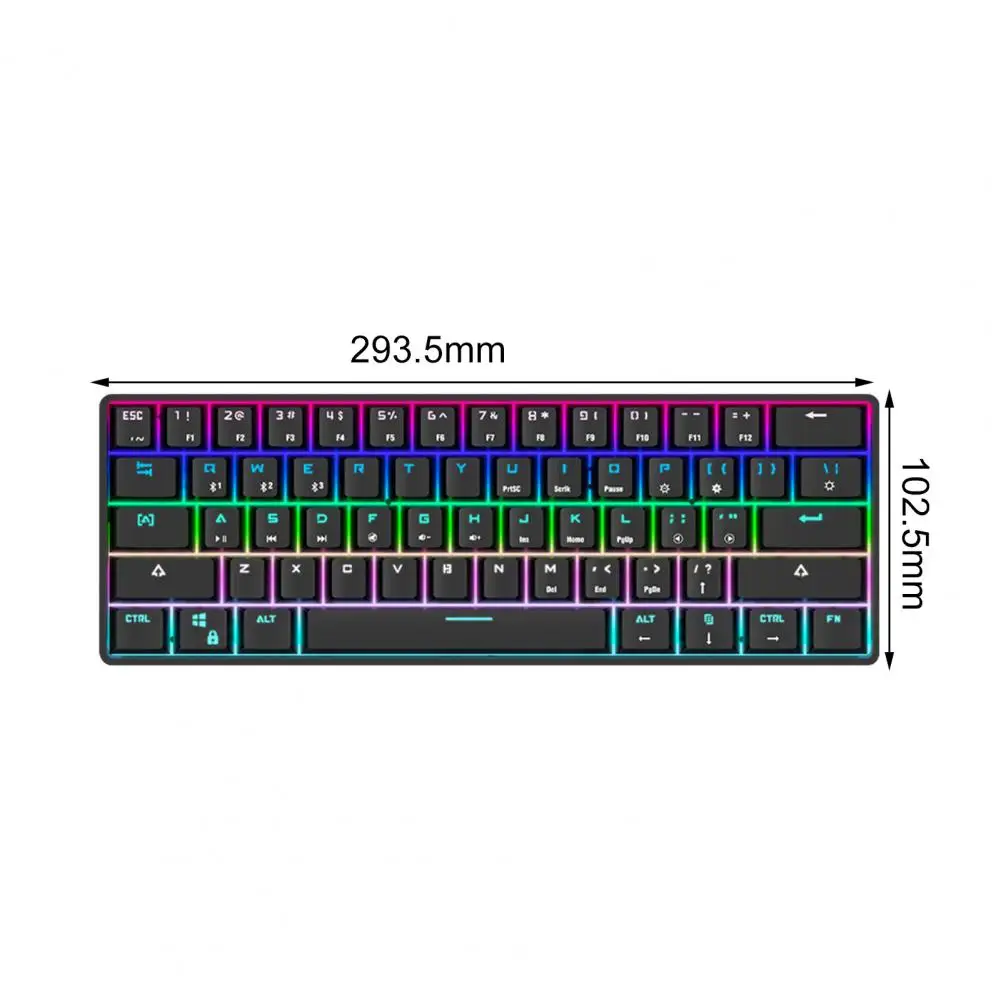 Bluetooth Dual-mode Mechanical Keyboard RGB Multiple Lighting Effects 61-key Bluetooth Tablet Mobile Phone Green For Pc Gamer
Bluetooth Dual-mode Mechanical Keyboard RGB Multiple Lighting Effects 61-key Bluetooth Tablet Mobile Phone Green For Pc Gamer