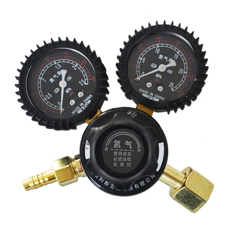 Nitrogen pressure reducing valve pressure reducer all copper leather case shockproof nitrogen cylinder pressure gauge
Nitrogen pressure reducing valve pressure reducer all copper leather case shockproof nitrogen cylinder pressure gauge