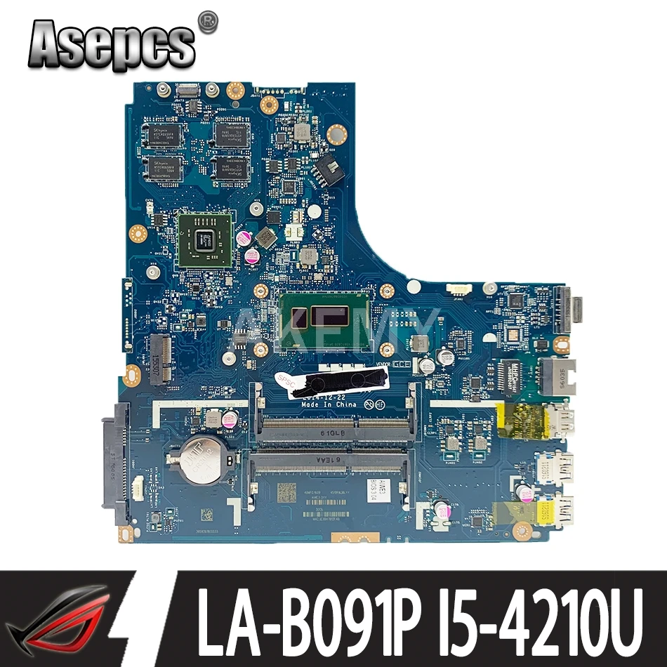 Для For Lenovo Ideapad B50 70 материнская плата для ноутбука ZIWB2/ZIWB3/ZIWE1 LA B091P SR1EF I5 4210U 2 Гб
