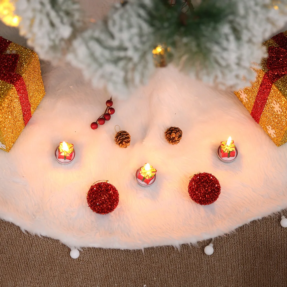 White Christmas Tree Skirt Plush Faux Fur Xmas Tree Carpet Merry Christmas Tree Decorations Ornament New Year Navidad Home Decor
White Christmas Tree Skirt Plush Faux Fur Xmas Tree Carpet Merry Christmas Tree Decorations Ornament New Year Navidad Home Decor