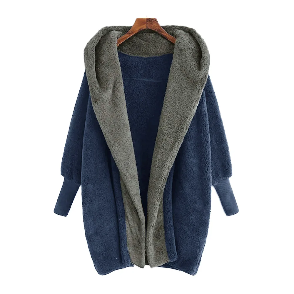 Solid Color Women Casual Loose Fur Patchwork Cardigan Female Long Sleeve Streetwear Ladies Hoodied Coat Open Hooded Jackets
Solid Color Women Casual Loose Fur Patchwork Cardigan Female Long Sleeve Streetwear Ladies Hoodied Coat Open Hooded Jackets