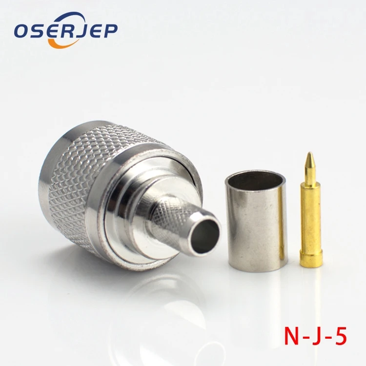 Коаксиальный соединитель разъем 50-3/50-5 N штекер RF коаксиальный RG6 RG58 RG142 RG223 LMR195