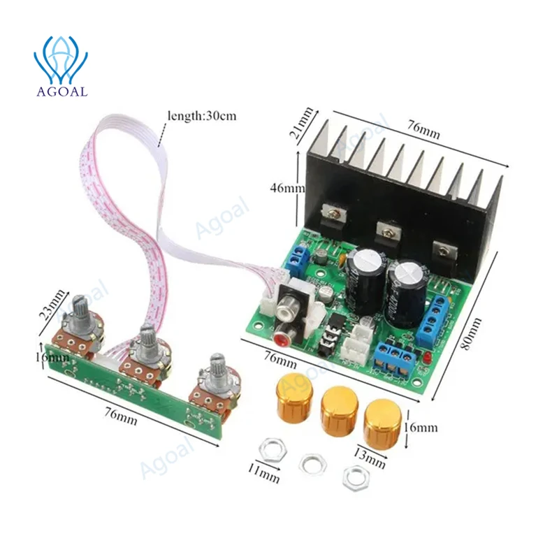 TDA2030A 2.1 Bass Subwoofer Audio HIFI Amplifier Board Module TDA2030A Three-channel Power Board 30W
TDA2030A 2.1 Bass Subwoofer Audio HIFI Amplifier Board Module TDA2030A Three-channel Power Board 30W