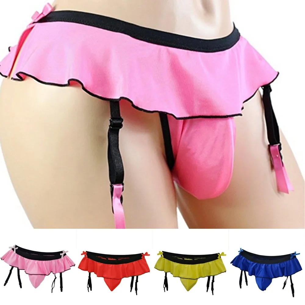 Men Sexy Fashion Ruffled Decor Briefs Thongs Suspender Sock Clip Underwear T Pants Double Thong String Culottes Sexy Lingerie
Men Sexy Fashion Ruffled Decor Briefs Thongs Suspender Sock Clip Underwear T Pants Double Thong String Culottes Sexy Lingerie