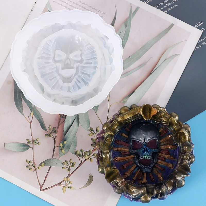 Skull Ashtray Epoxy Resin Mold Cigarette Ash Holder Silicone Mould DIY Crafts Jewelry Soap Plaster Casting Tool
Skull Ashtray Epoxy Resin Mold Cigarette Ash Holder Silicone Mould DIY Crafts Jewelry Soap Plaster Casting Tool