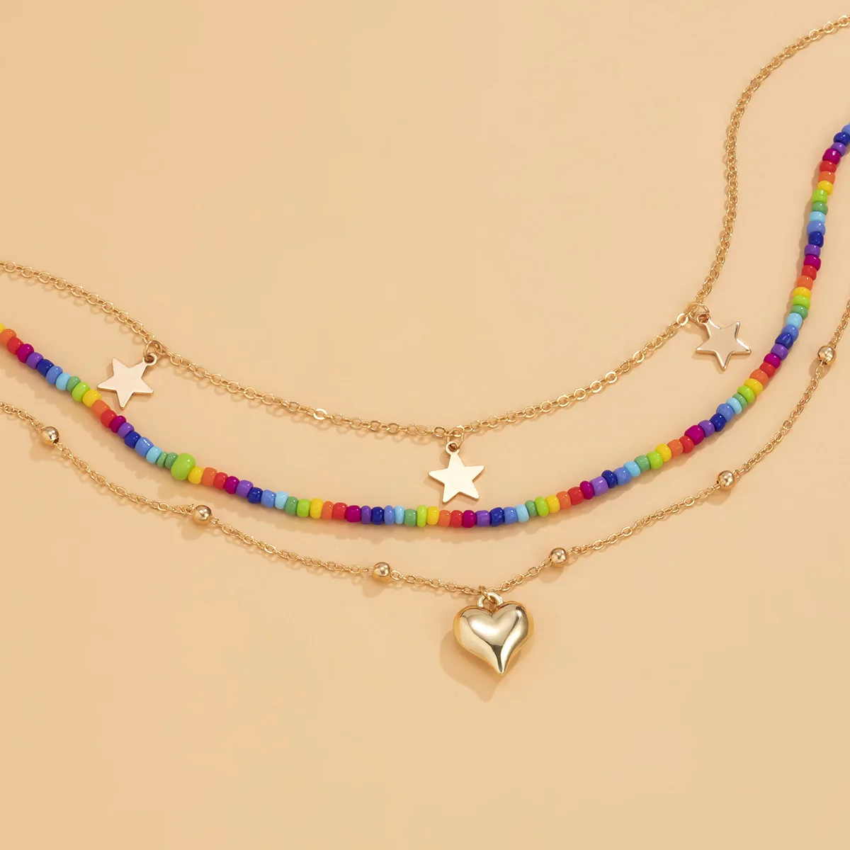 Multilayer Acrylic Beaded Chains Necklaces For Women Girls Heart Pendant Fashion Colorful Choker Necklaces Female Jewelry 2021
Multilayer Acrylic Beaded Chains Necklaces For Women Girls Heart Pendant Fashion Colorful Choker Necklaces Female Jewelry 2021