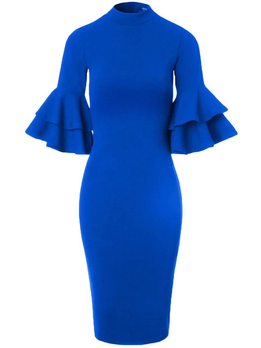 Plus Size Dress Temperament Slim Pencil Spring/Autumn Flare Sleeve Solid Package Hip One-step Skirt
Plus Size Dress Temperament Slim Pencil Spring/Autumn Flare Sleeve Solid Package Hip One-step Skirt