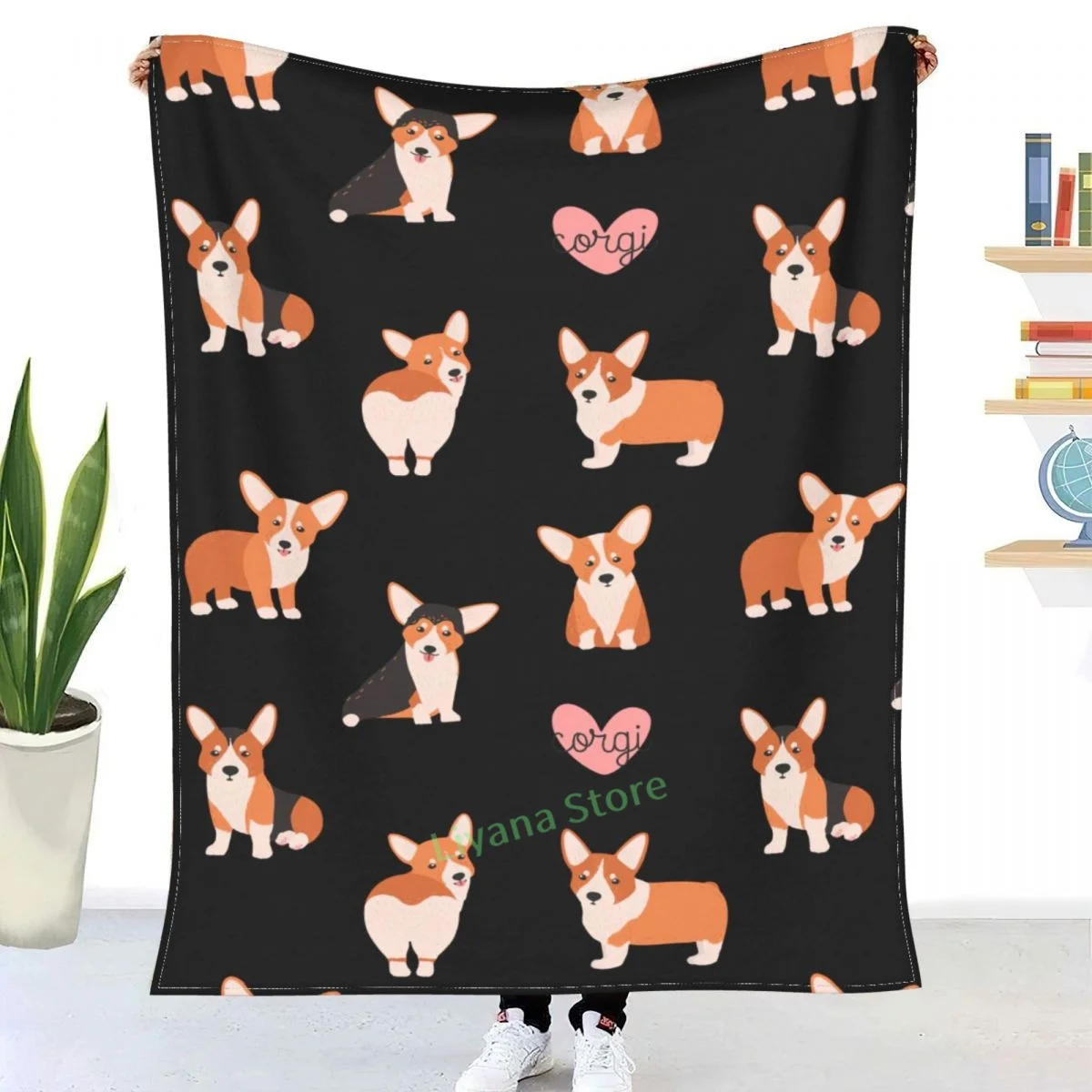 

Corgi Dog More Love Blanket,Flannel Throw Blanket Ultra Soft Micro Fleece Blanket Bed Couch Living Room 50"X40" For Baby