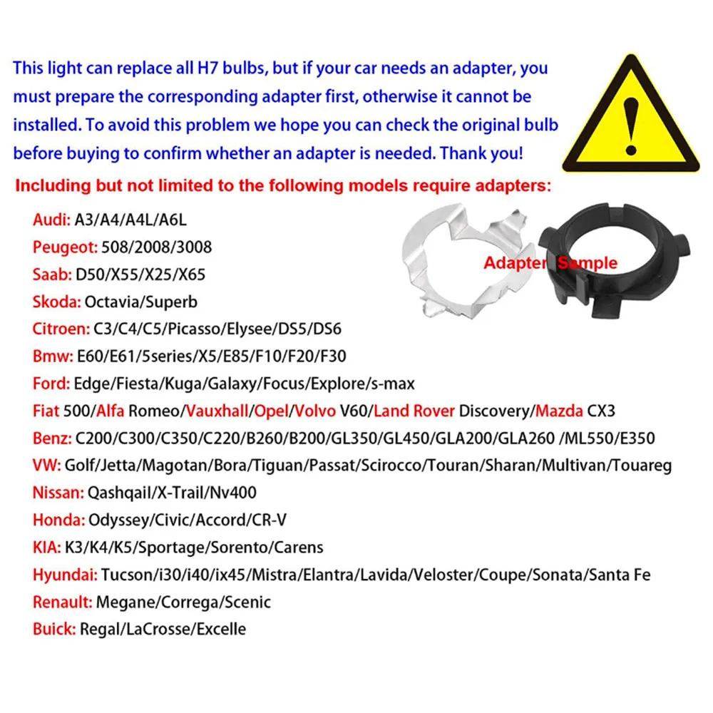TXVSO8 10000LM H7 Replacement LED Headlight Kit For Xenon Halogen Bulbs 6000K White 50W Lamps Fit For All H7 Cars 2Pcs / Set
TXVSO8 10000LM H7 Replacement LED Headlight Kit For Xenon Halogen Bulbs 6000K White 50W Lamps Fit For All H7 Cars 2Pcs / Set