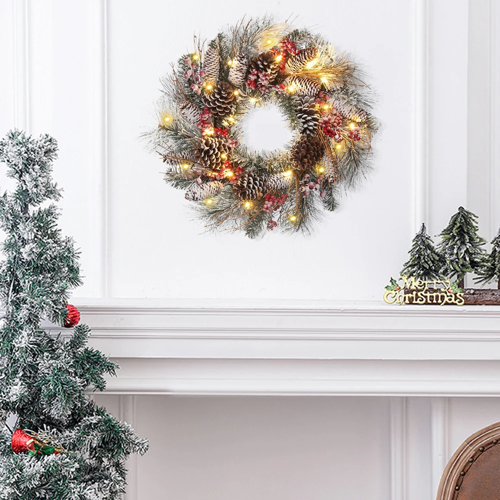 Christmas Decor LED Luminous Simulation Wreath Wall Door Hanging New Year Gift Durable Multiple-Uses Lovely Art Crafts
Christmas Decor LED Luminous Simulation Wreath Wall Door Hanging New Year Gift Durable Multiple-Uses Lovely Art Crafts
