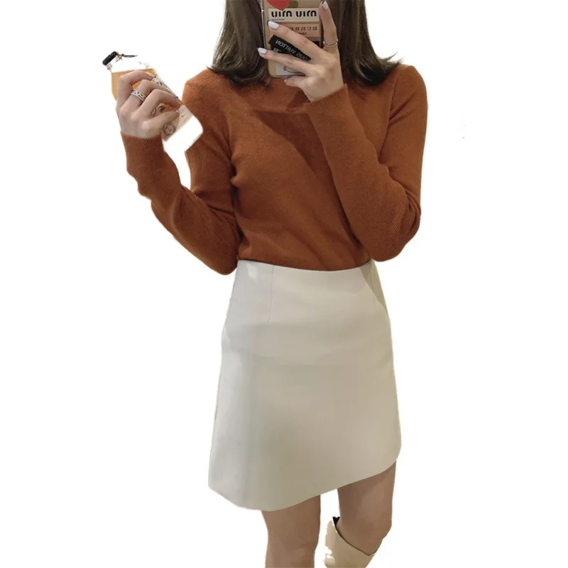 Jane Deiune New Autumn Winter Women Slim Base Top Lady Soild Long SLeeve Knitted Sweater Warm Simple Pullovers
Jane Deiune New Autumn Winter Women Slim Base Top Lady Soild Long SLeeve Knitted Sweater Warm Simple Pullovers