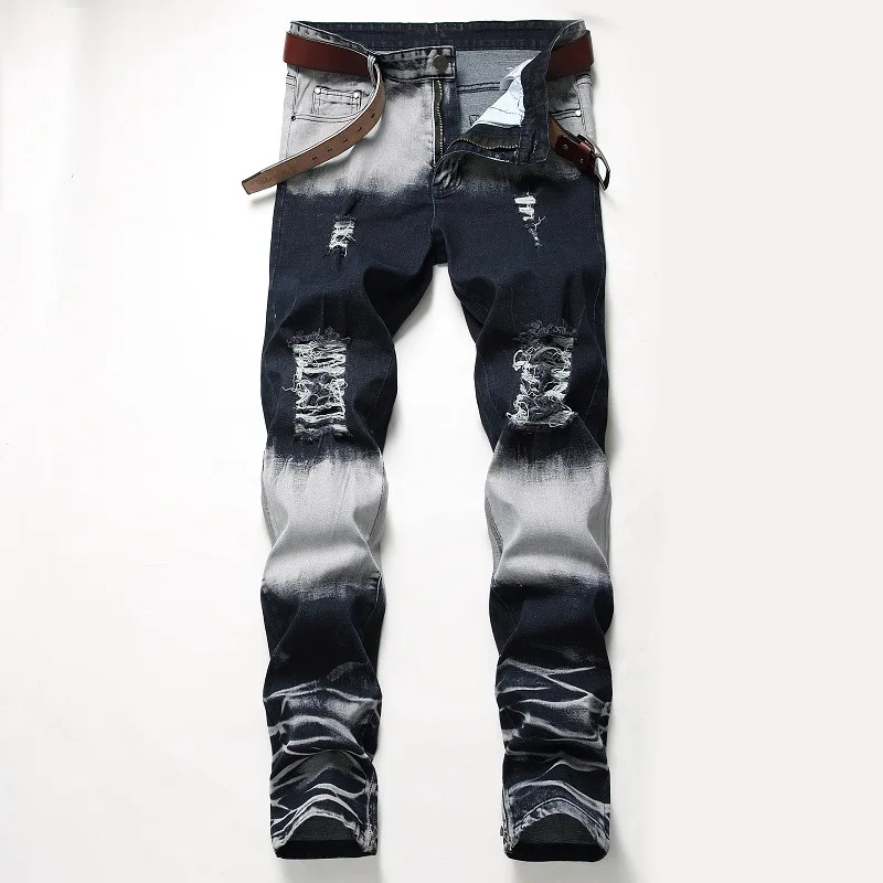 Foreign Trade 2021 New European Elastic Pants Leg Zipper Decoration Jeans Men's Wear Hole White Tide Pants Men's Wear
Foreign Trade 2021 New European Elastic Pants Leg Zipper Decoration Jeans Men's Wear Hole White Tide Pants Men's Wear